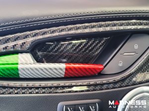 Alfa Romeo Giulia Inner Door Bowl Cover Kit - Carbon FIber - Flexible / Self Adhesive Alfa Romeo Giulia Inner Door Bowl Cover Kit - Carbon FIber - Flexible / Self Adhesive